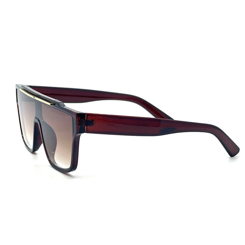 Oversized Flat Top Sunglasses Fashion Designer Shades Men Street Wear Lentes New